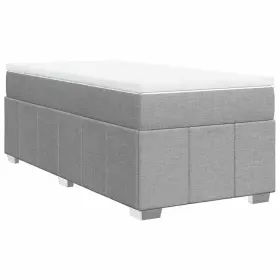 3285505 VIDAXL Box Spring Bed Mattress Upholstered Light Twin