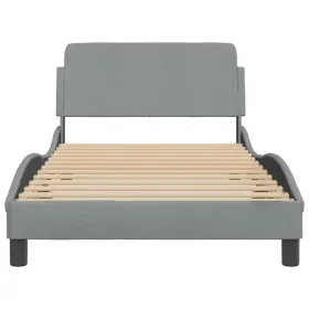 373265 VIDAXL Bed Frame Headboard Platform Light Twin Fabric #3