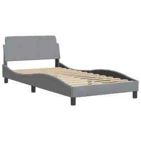 373272 VIDAXL Bed Frame Headboard Base Light Twin Fabric
