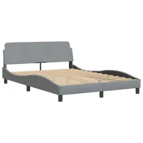 373279 VIDAXL Bed Frame Headboard Platform Light Fabric