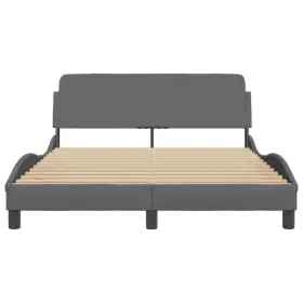 373280 VIDAXL Bed Frame Headboard Platform Fabric #3