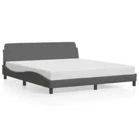 373289 VIDAXL Bed Frame Headboard Platform Queen Fabric #2