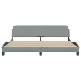 373297 VIDAXL Bed Frame Headboard Base Furniture Light King #3