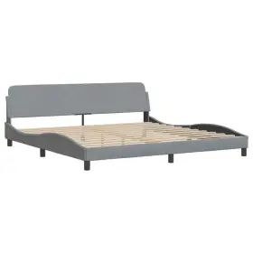 373297 VIDAXL Bed Frame Headboard Base Furniture Light King