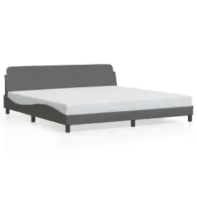 373298 VIDAXL Bed Frame Headboard Base Furniture King Fabric #2