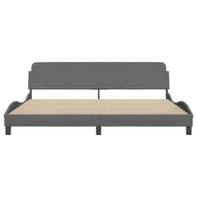 373298 VIDAXL Bed Frame Headboard Base Furniture King Fabric #3