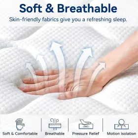 767461580778 VIPLIVE Mattress Memory Foam #3
