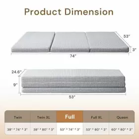 810141711266 WELLOS Mattress Memory Foam Guest Floor Folding #2