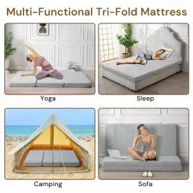 810141711280 WELLOS Mattress Memory Foam Guest Floor Fold #2