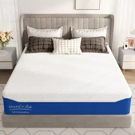765037802163 WELLYNAP Memory Foam Mattress Queen Box Tea Gel