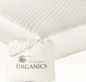 688949228626 WHISPER ORGANICS Mattress Pad Breathable Cooling