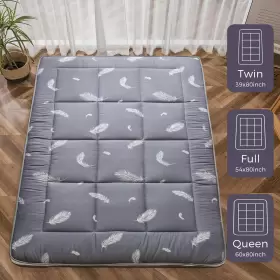 689847904599 YOSHOOT Futon Floor Mattress Queen Feather #2