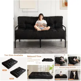 Yoshoot Inches Thick Full Size Futon Mattress Black Shredded