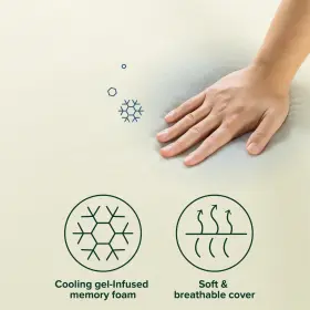 CLE-06Q ZINUS Colch Espuma Viscoel Stica Para Cama Queen #3
