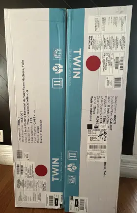 CLE-08T ZINUS Twin Tea Memory Foam Mattress Box