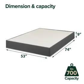 ESBS-9F ZINUS Upholstered Wood Box Spring Mattress Foundation #3