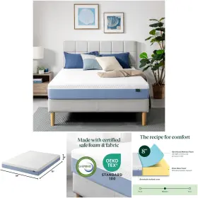 Zinus Inch Full Cooling Memory Foam Mattress Medium Feel