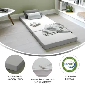 CL-3FLD-4-C-GG ZMR FURNITURE Cloud Fold Cooling Memory Foam #3