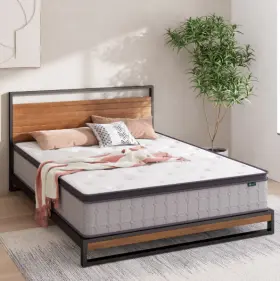 826705637088 ZNUS Cooling Gel Hybrid Mattress Queen Firm Foam