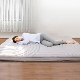 B0DZ1QDD8H ZONLI Floor Futon Mattress Striped Quilting Twin