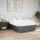 Modern Upholstered Bed Frame without Mattress in Grey vidaXL