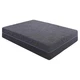 Pemberly Row 14" Fabric Queen Gel Memory Hybrid Mattress in Gray
