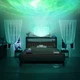 Full/Queen Size Bed Frame with Starry Sky Lights and Storage Drawer