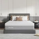Gel Memory Foam Mattress 14 Inch Queen Size Bliss Grey Novilla Pressure Plush
