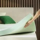 ZINUS 3 Inch Green Tea Memory Foam Mattress Topper, Smaller, Queen, 