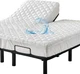 Kingnex Waterproof Quilted Split Top King Mattress Protector Pad for Adjustable 