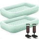 Intex Kids Travel Inflatable Air Mattress with Raised Sides & Hand Pump (2 Pack)