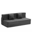 VEVOR Folding Sofa Bed, 3-in-1 Foldable Couch Bed with 2 Queen, Dark Grey 