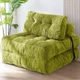 MAXYOYO Folding Sofa Bed, Convertible Sleeper Chair with Pillow Single, Green 