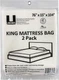 King Mattress Poly Covers, 76 X 15 X 104 Inch, 2 Pack