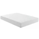 Pemberly Row Modern Fabric 10" Full Gel Memory Foam Mattress in White