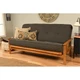 Maklaine Cotton/Foam Full Futon 7" Mattress w/ Charcoal Cover-Frame Not Included