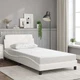 Bed Frame "Dover" Platform White 39.4"x74.8" Twin Faux Leather vidaXL