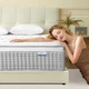 Queen Mattress 14 Inch Memory Foam Hybrid Pocket Springs Gray&white Volantica