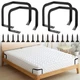 LOYORTY 4PCS Metal Mattress Slide Stopper, Mattresses 6x6x5.5inch, Black