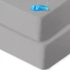 Biloban Mini Crib Sheets Fitted Waterproof 38" X 24", Grey
