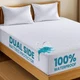 Utopia Bedding Dual Sided Mattress Protector with Waterproof Queen, White 