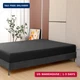 Toodou Soft Brushed Microfiber Black Twin Size Fitted Sheet-Comfortable and Dura