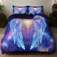 3D Starry Sky Wings Duvet Quilt Cover Set Pillowcases Twin Full Queen King Decor