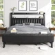 Full/Queen/King Size Bed Frame with Starry Sky Lights and Storage Drawer