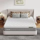 Twin XL Mattress 12 Inch Hybrid Gel Memory Foam Pocketed Coils Grey Novilla Kids
