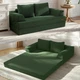 COMAX Futon Sofa Bed, Convertible Folding Sofa, Classic Green
