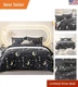 Modern Full/Queen Size Quilt Set - Lightweight Soft Microfiber Starry Pattern