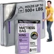 King Mattress Bags For Moving - Heavy Duty 10 Mil Thick Zippered Mattress Cov...