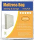 ComfortHome Mattress Bag for Moving and Storage, Twin/Full (2-Pack), Clear 