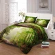 Green Forest Mist 3D Printing Duvet Quilt Doona Covers Pillow Case Bedding Sets
